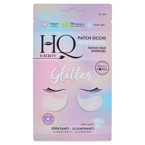 HQ K-Beauty Patch Occhi Hydrogel Glitter Attivi: Idratanti - Illuminanti 4 x 1,25 g